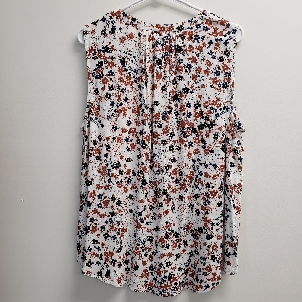 Liz Claiborne Sleeveless Button Up Top Womens Size Large - Picture 2 of 5